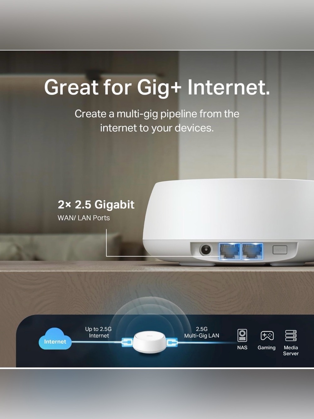EUC TP-Link Deco Mesh Wi‑Fi System - White (3-Pack) - Picture 8 of 8